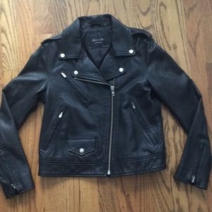 Black Leather Moto Jacket